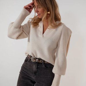 Easy Clothes Womens Ecru Camille Sweater